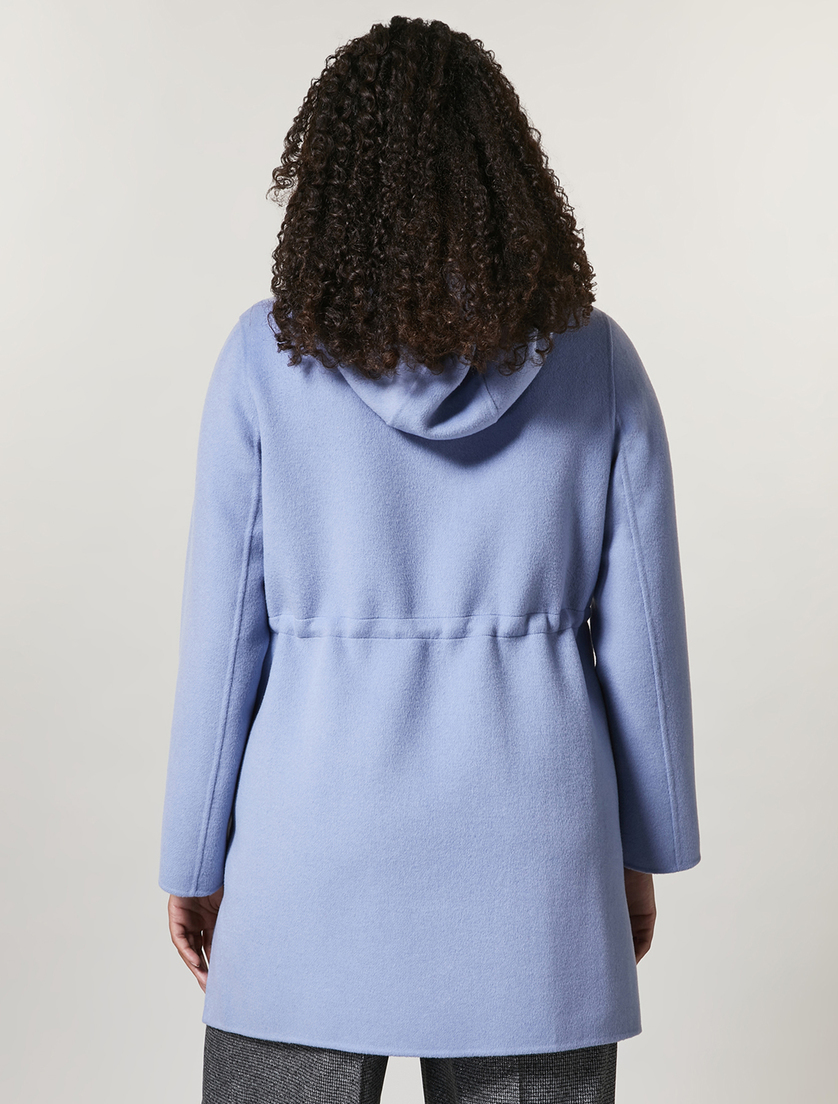 Wool blend double-sided fabric coat - Ski blue - Marina Rinaldi - 3