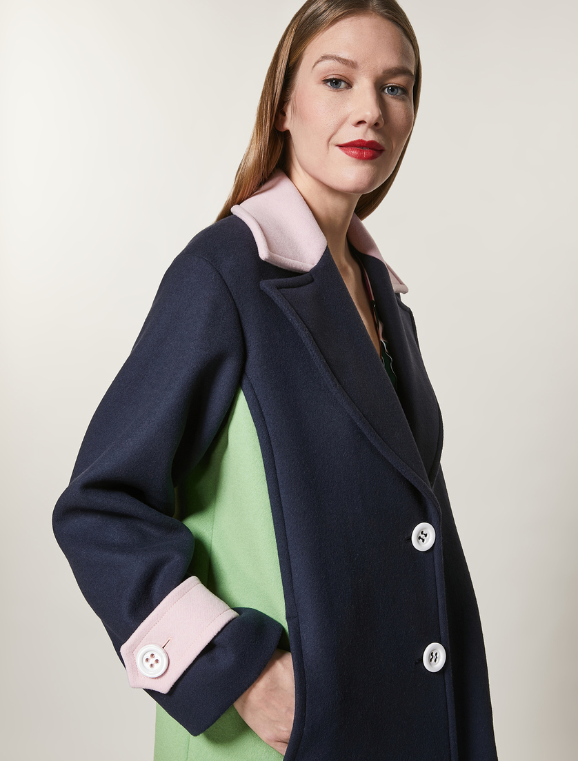 Manteau en tissu double - Blue foncé - Marina Rinaldi - 2