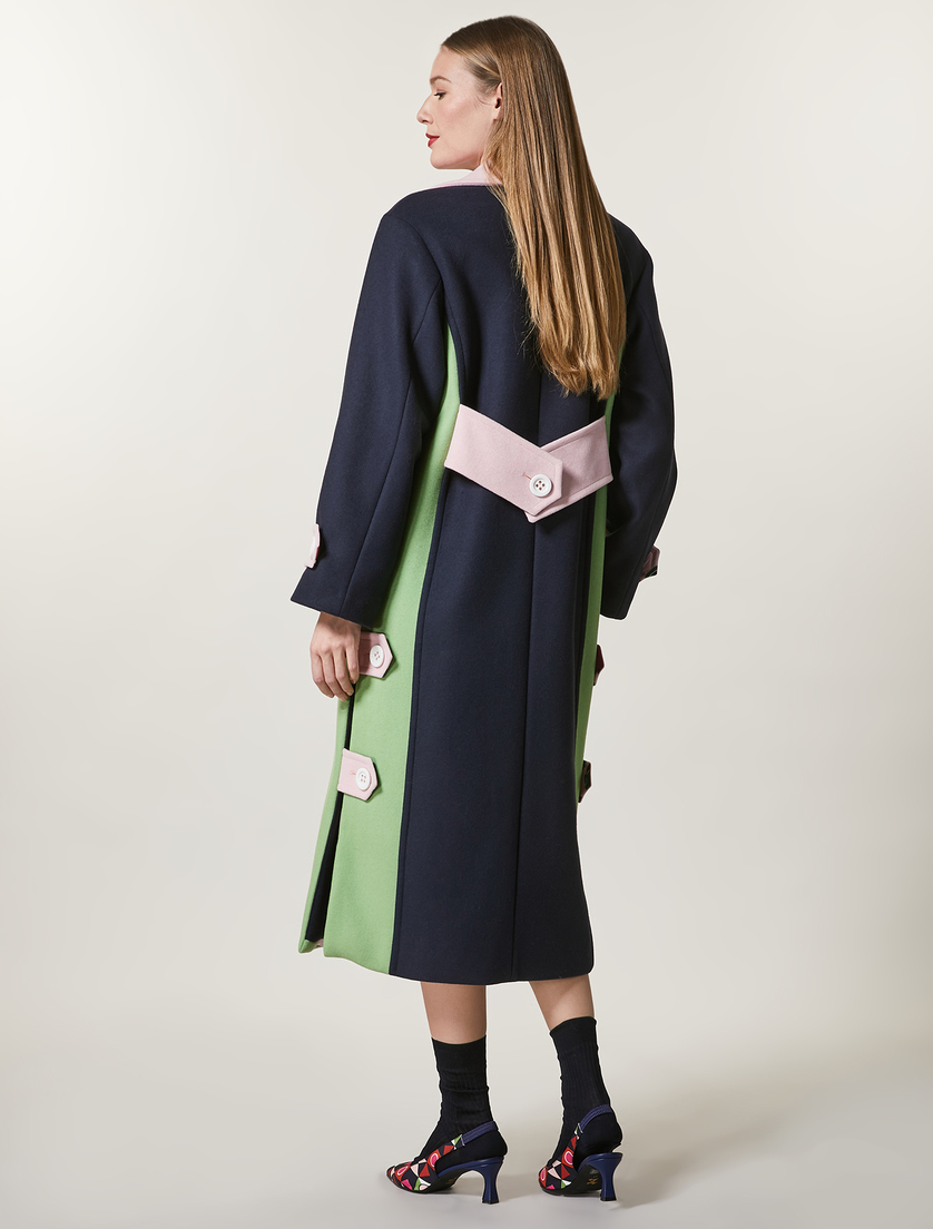 Manteau en tissu double - Blue foncé - Marina Rinaldi - 4