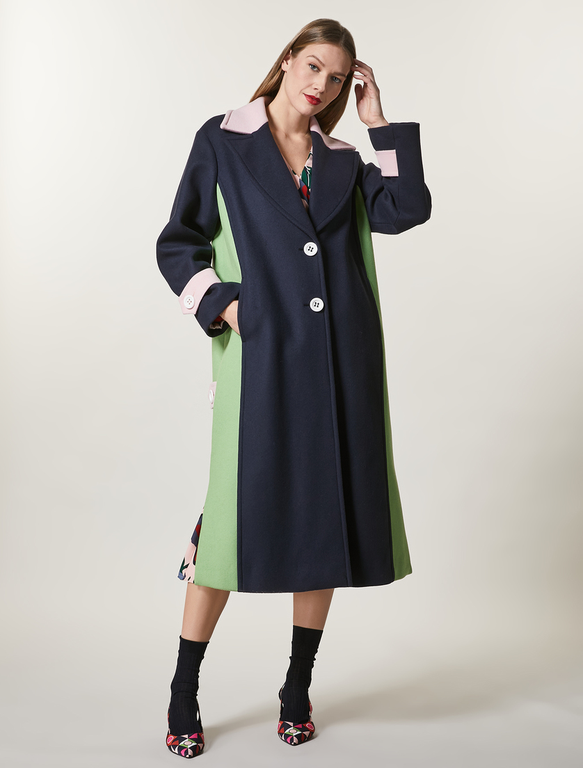 Manteau en tissu double - Blue foncé - Marina Rinaldi