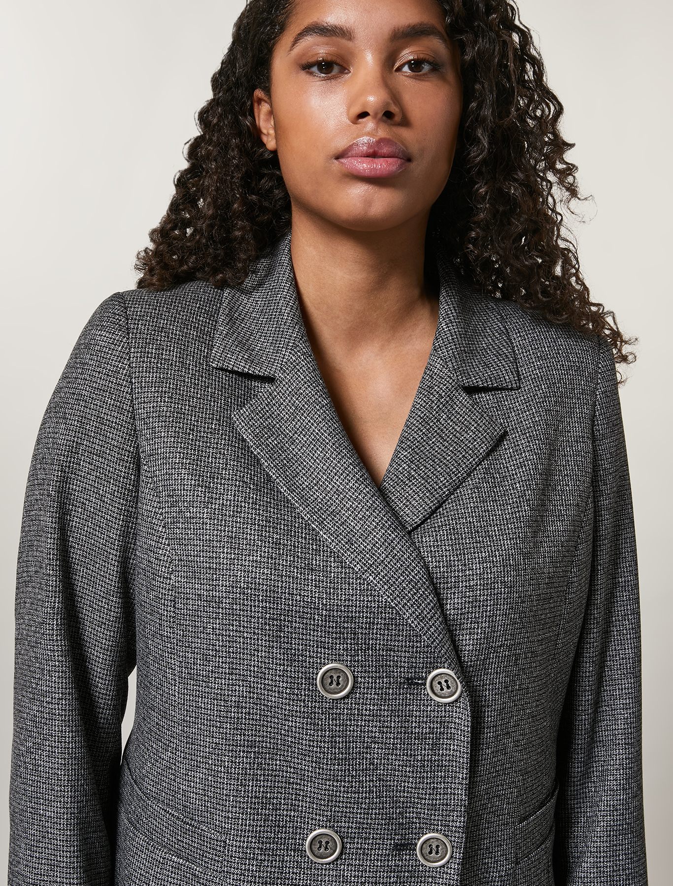 Viscose-blend blazer, black | Marina Rinaldi Viscose-blend blazer, black | Marina Rinaldi