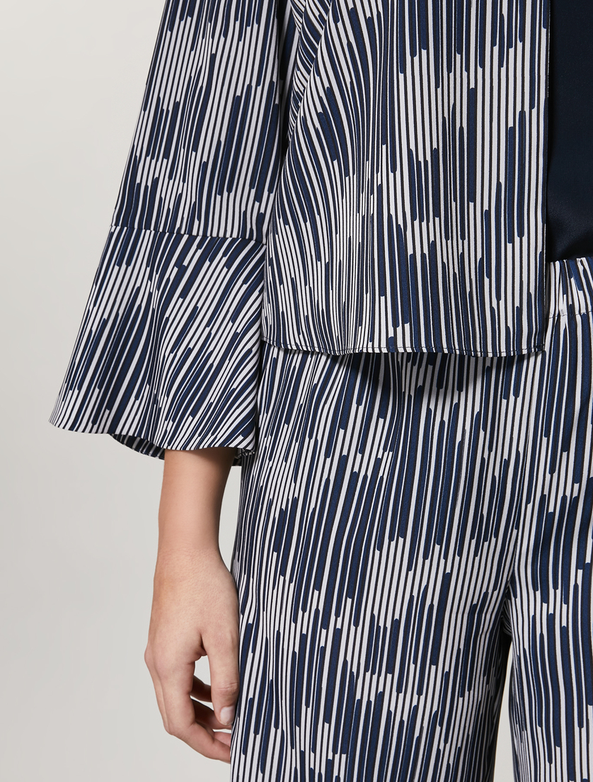 Jacke aus Crêpe de Chine - Blau - Marina Rinaldi - 2