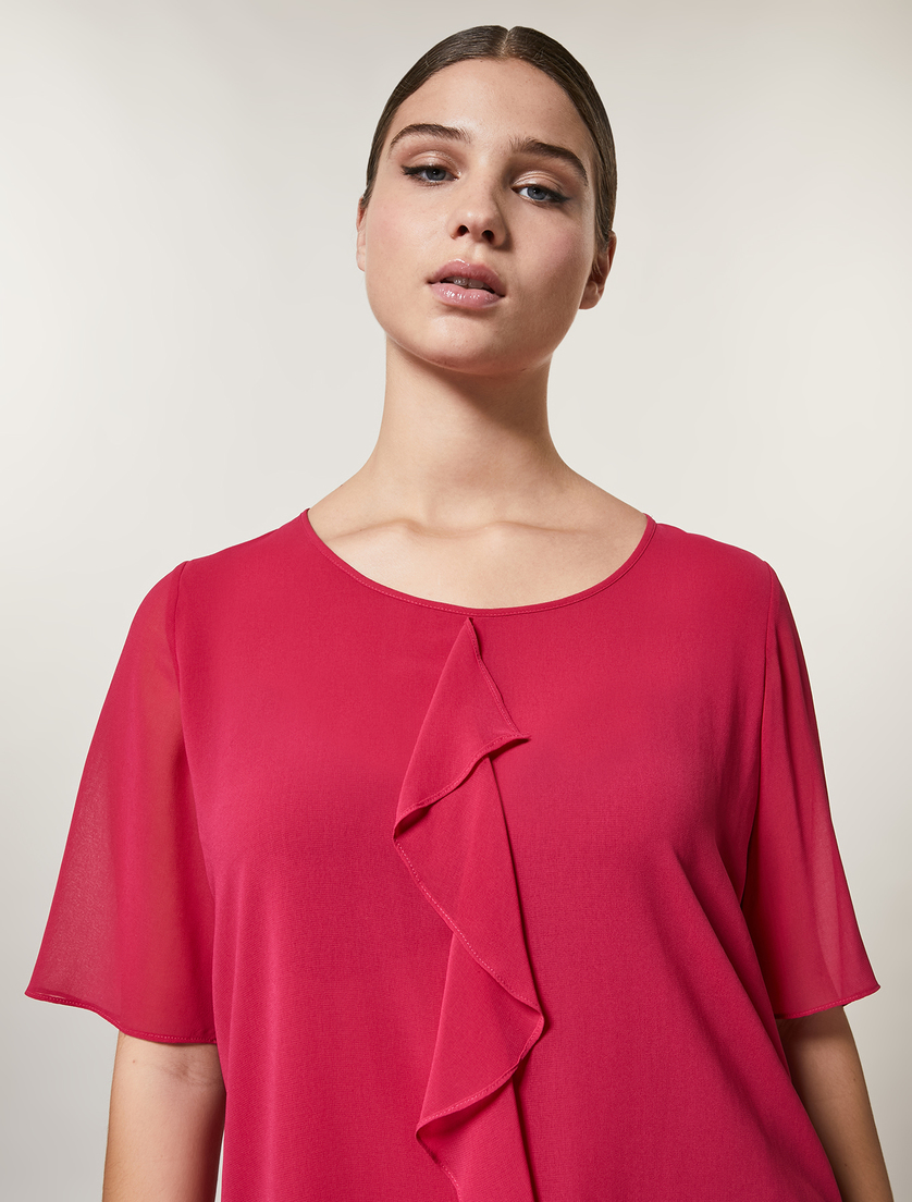 Bluse aus Georgette - Fuchsia - Marina Rinaldi - 2