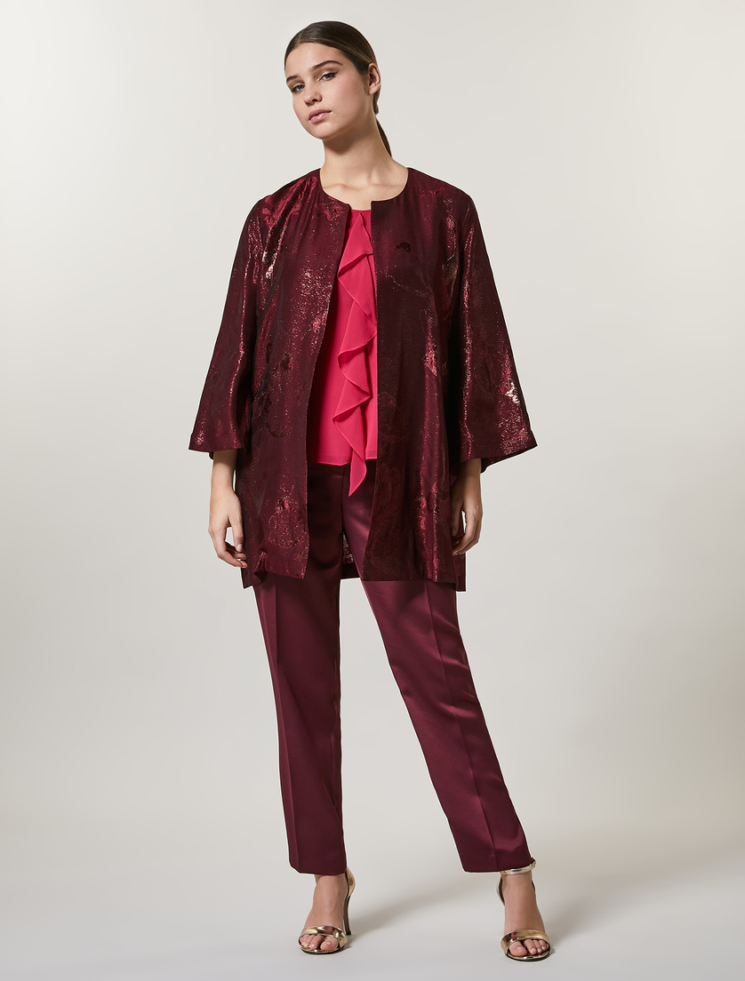 Bluse aus Georgette - Fuchsia - Marina Rinaldi - 4