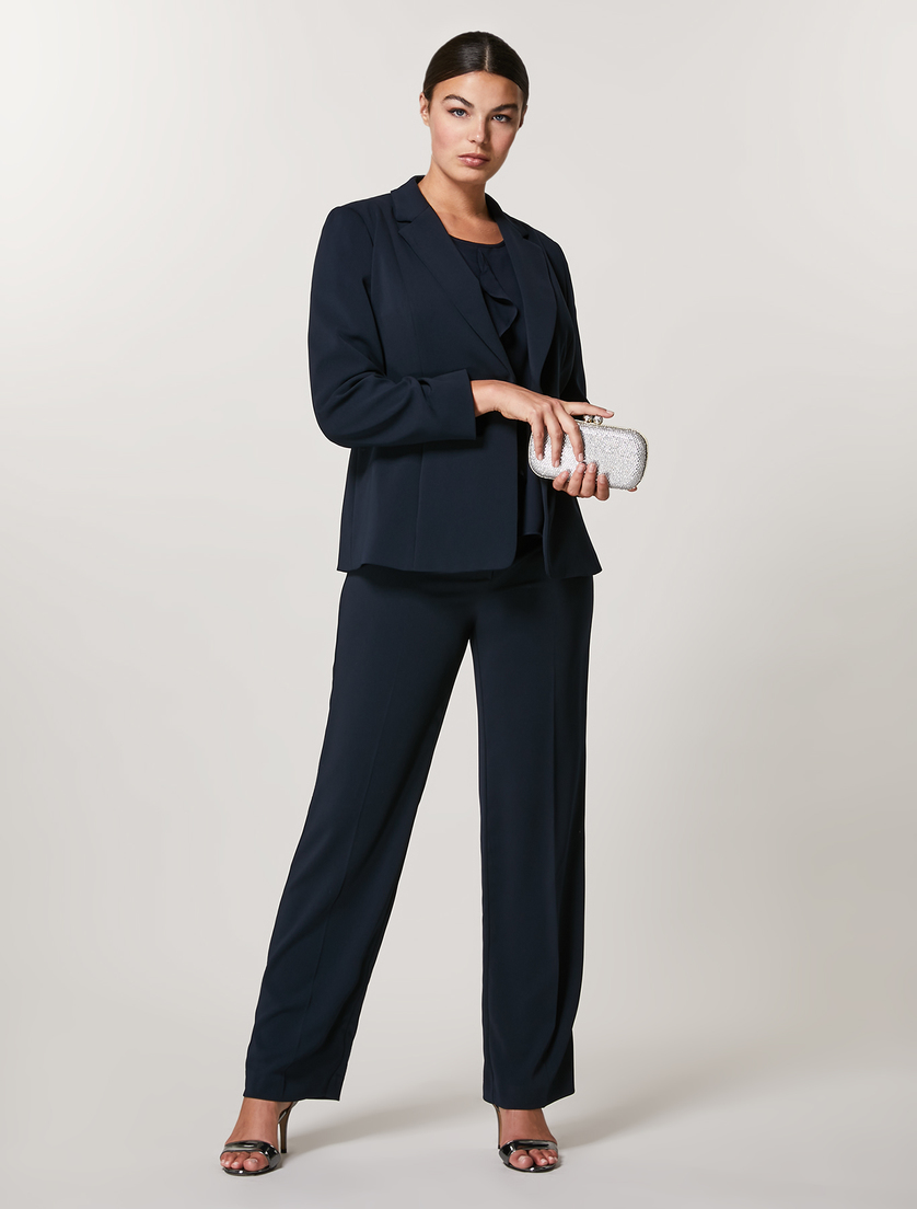 Bluse aus Georgette - Dunkelblau - Marina Rinaldi - 4