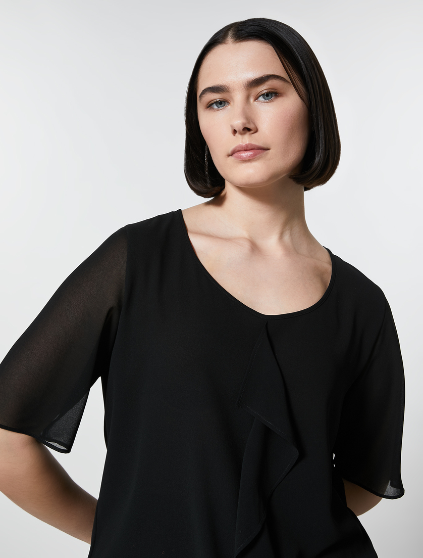 Bluse aus Georgette - Schwarz - Marina Rinaldi - 2