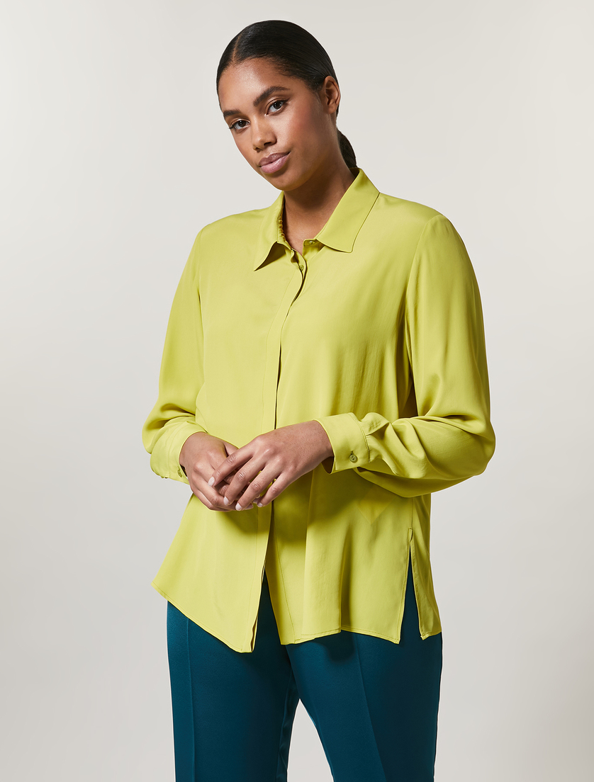 Silk-blend shirt - Green - Marina Rinaldi