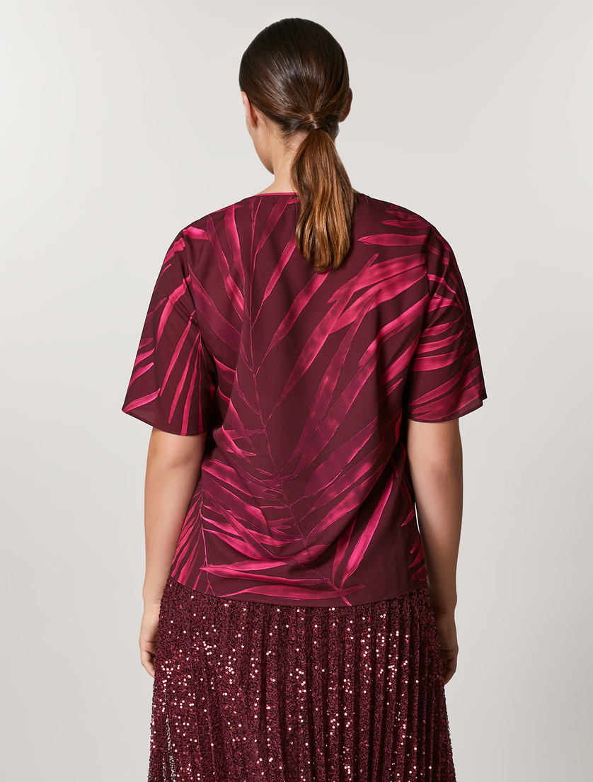 Bluse aus Crêpe de Chine - Bordeauxrot - Marina Rinaldi - 3