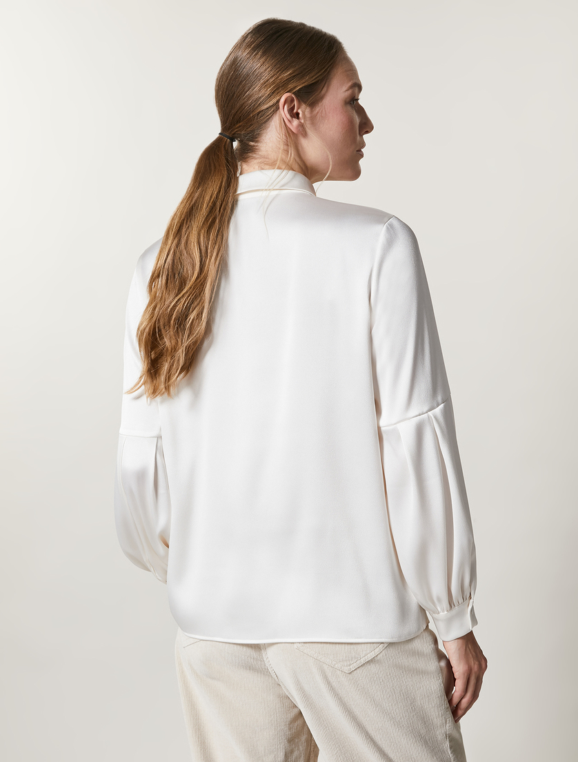 Satin shirt - White - Marina Rinaldi - 3