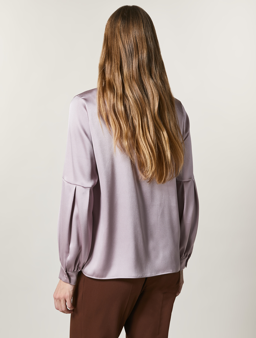 Satin shirt - Lilac - Marina Rinaldi - 3