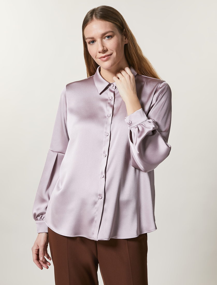 Satin shirt - Lilac - Marina Rinaldi