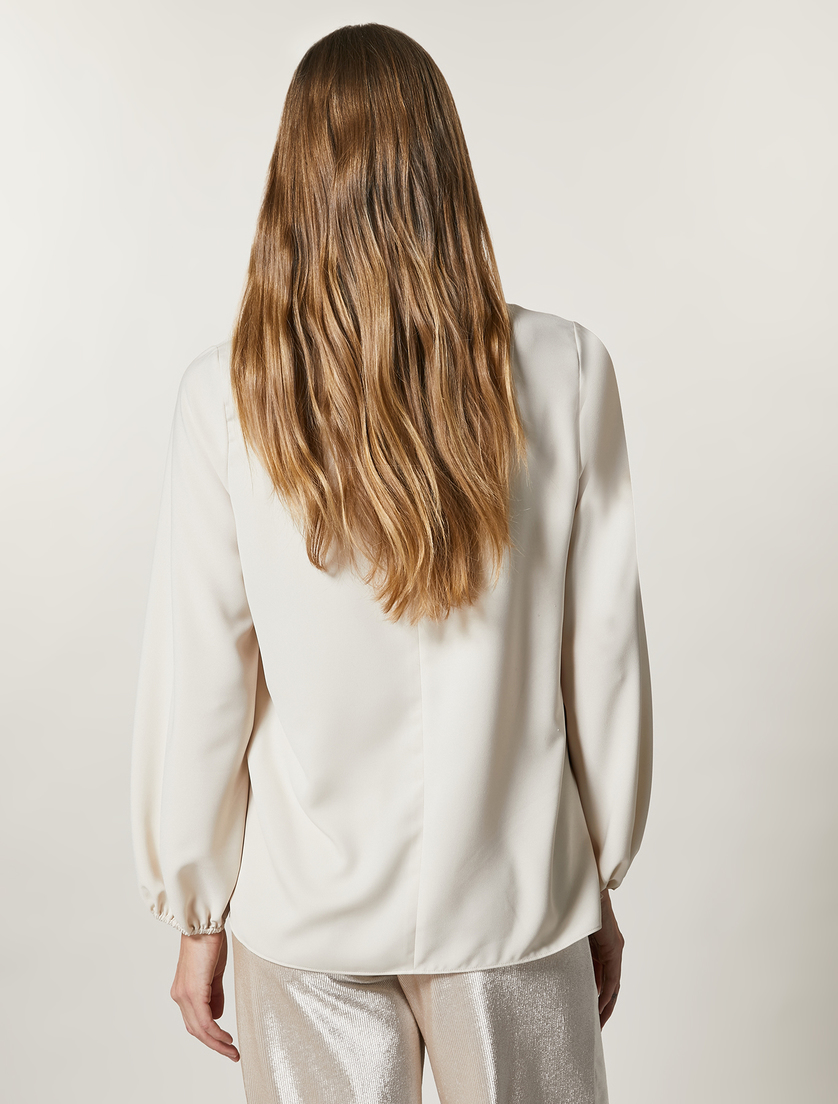 Bluse aus leichtem Sablé - Sand - Marina Rinaldi - 3