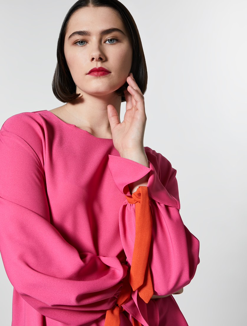 Lightweight sablé blouse - Fuchsia - Marina Rinaldi - 2