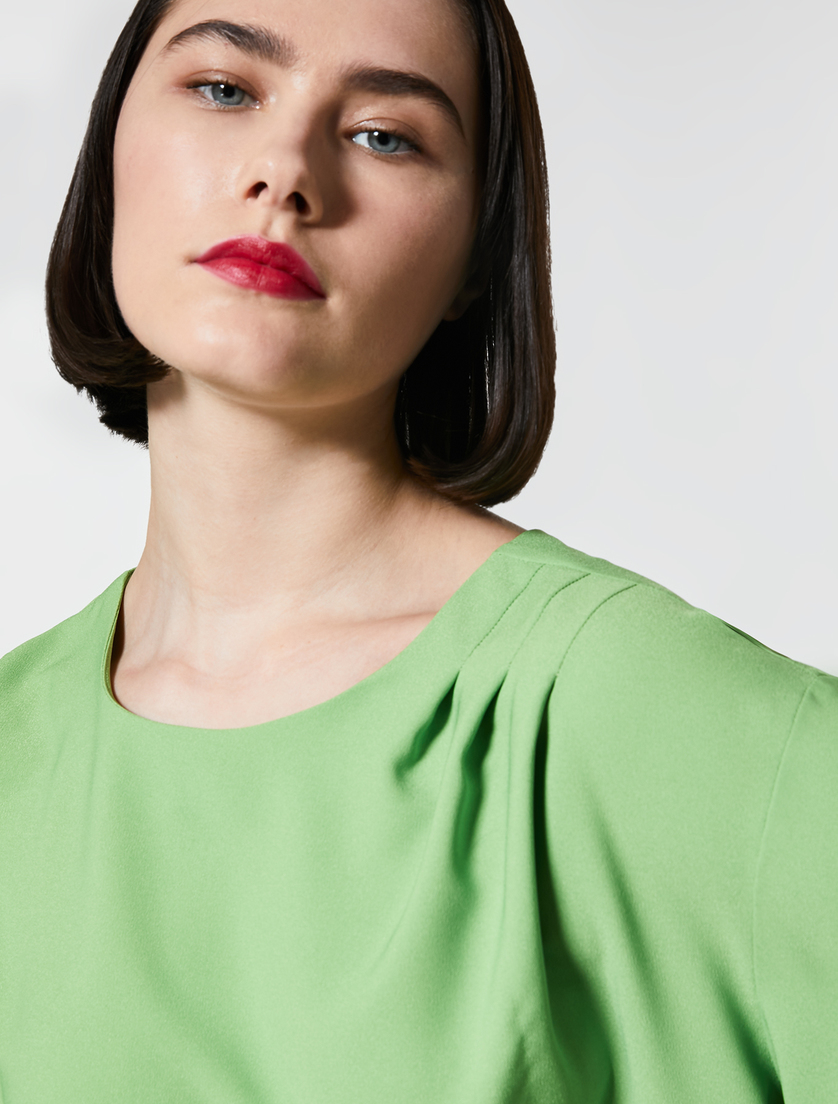 Bluse aus leichtem Sablé - Grün - Marina Rinaldi - 2