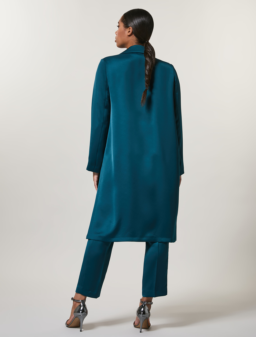 Blazer aus Crêpe-Envers-Satin - Dunkelgrün - Marina Rinaldi - 3