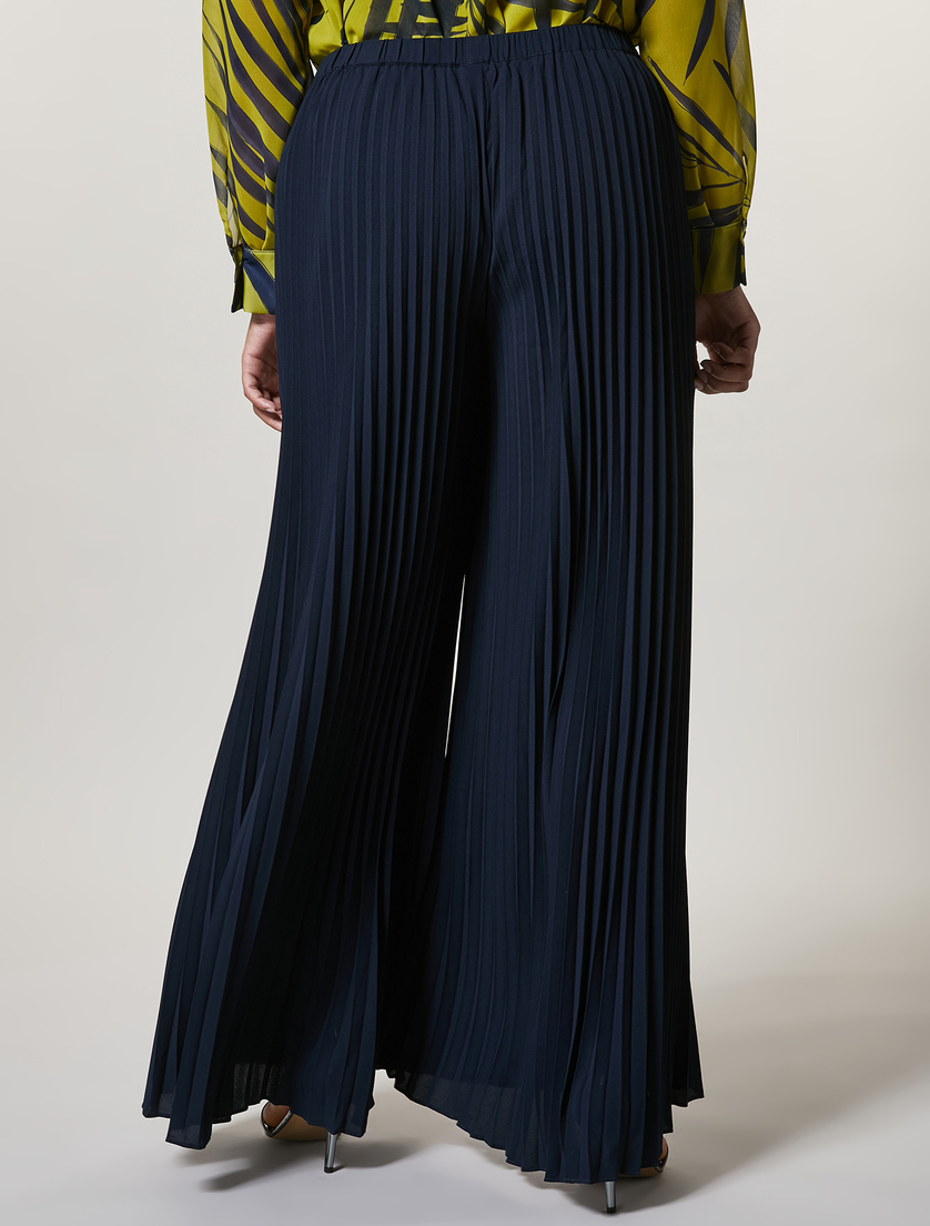 Crepe trousers - Dark navy - Marina Rinaldi - 4