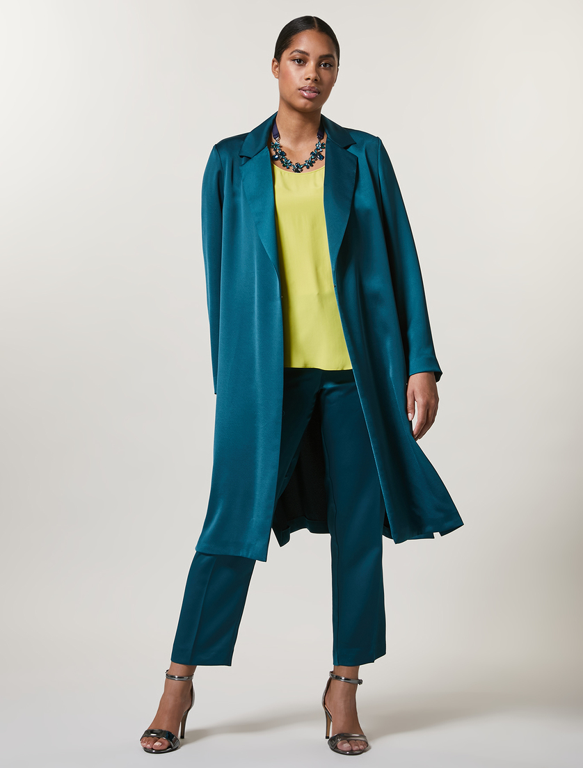 Crepe envers satin trousers - Dark green - Marina Rinaldi - 5