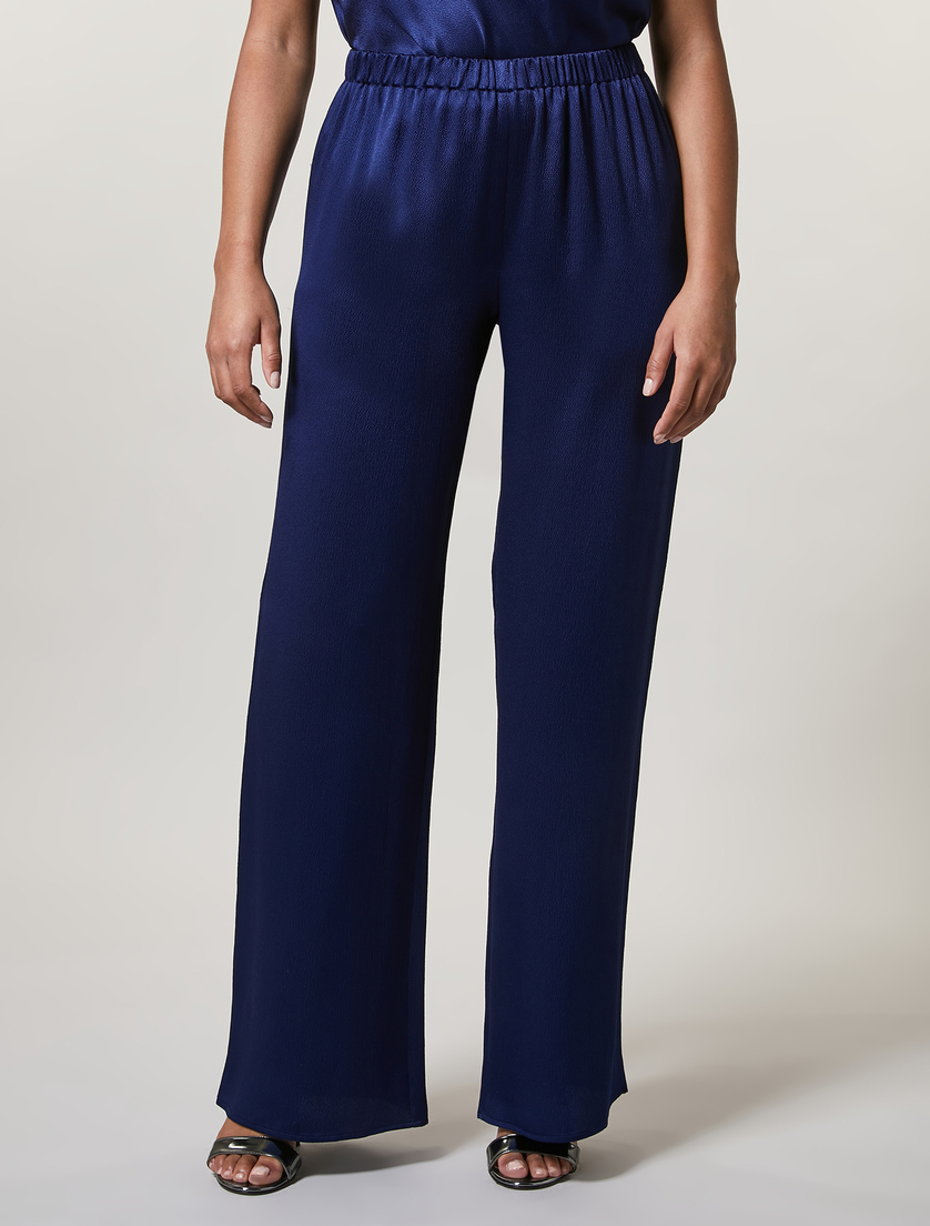 Pantaloni in raso - Bluette - Marina Rinaldi - 2