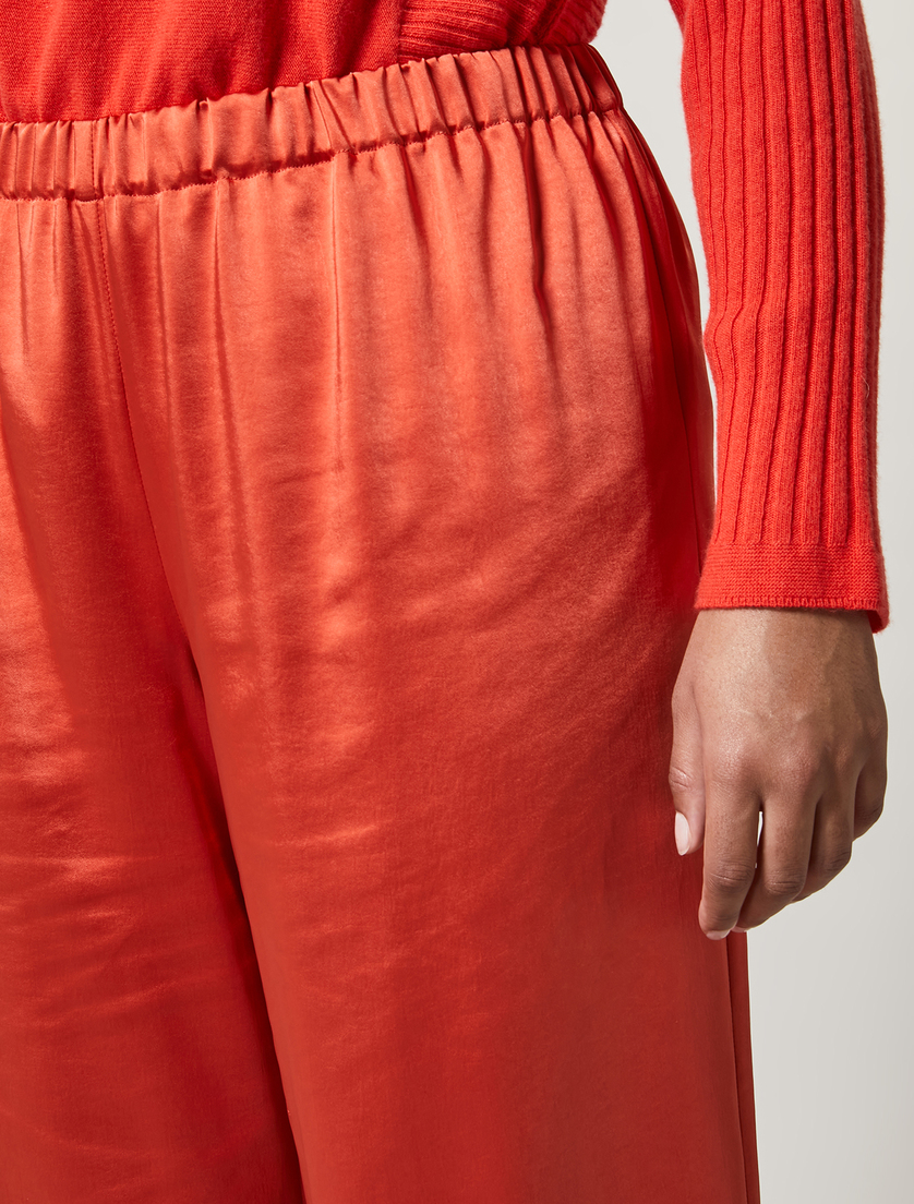 Pantalon en satin - Rouge corail - Marina Rinaldi - 3
