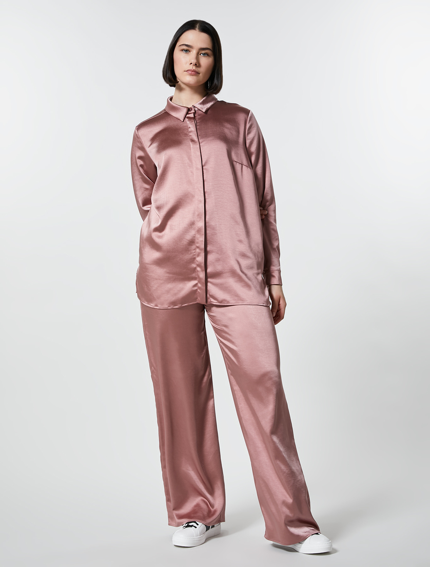 Hose aus Satin - Rosa - Marina Rinaldi - 5