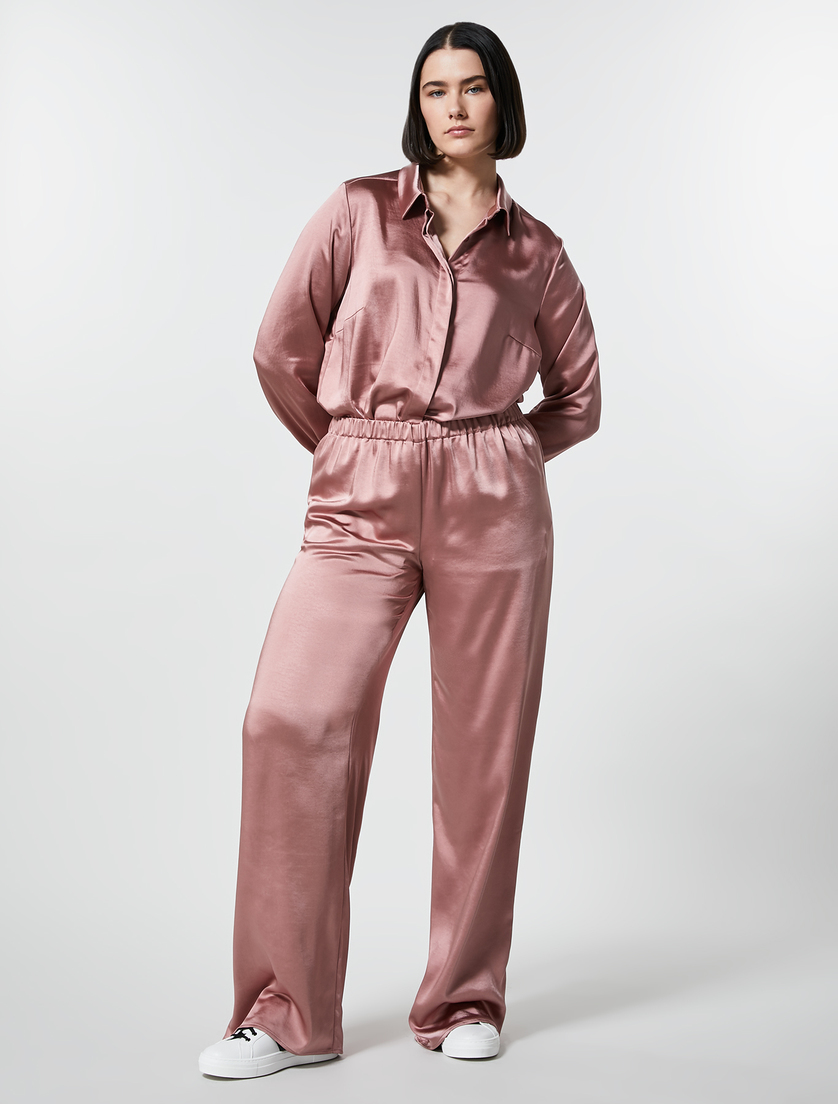Hose aus Satin - Rosa - Marina Rinaldi