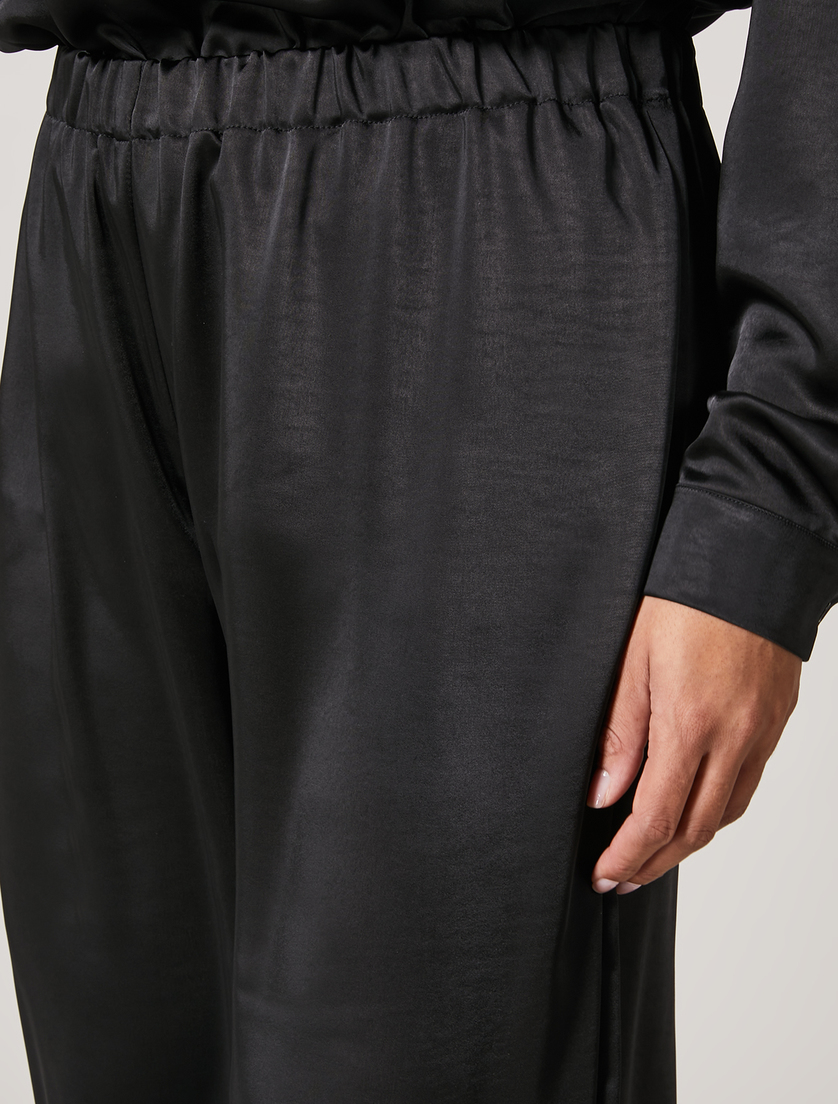 Hose aus Satin - Schwarz - Marina Rinaldi - 3