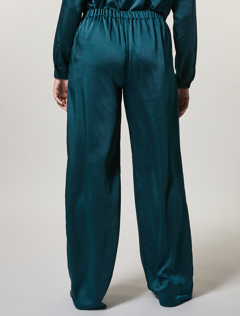 Satin trousers - Dark green - Marina Rinaldi - 4