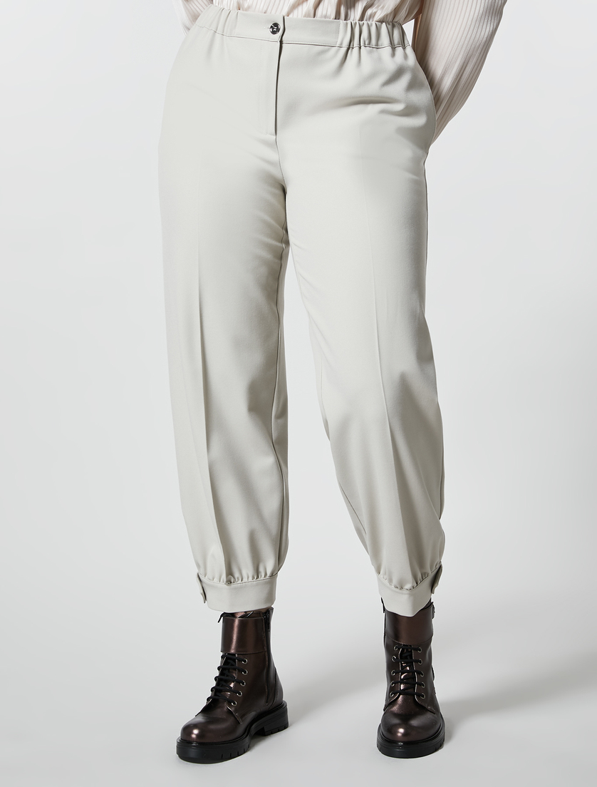 Hose aus garngefärbtem Flanell - Helles Beige - Marina Rinaldi - 2