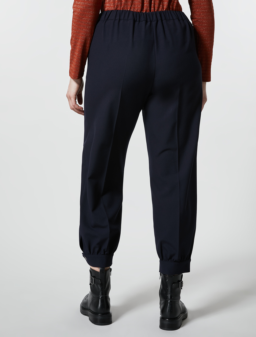 Hose aus garngefärbtem Flanell - Dunkelblau - Marina Rinaldi - 4