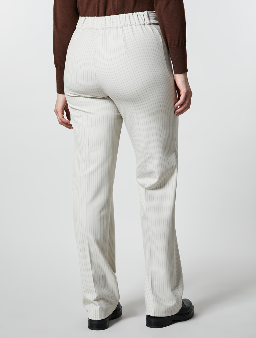Flanellhose mit Nadelstreifen - Helles Beige - Marina Rinaldi - 4