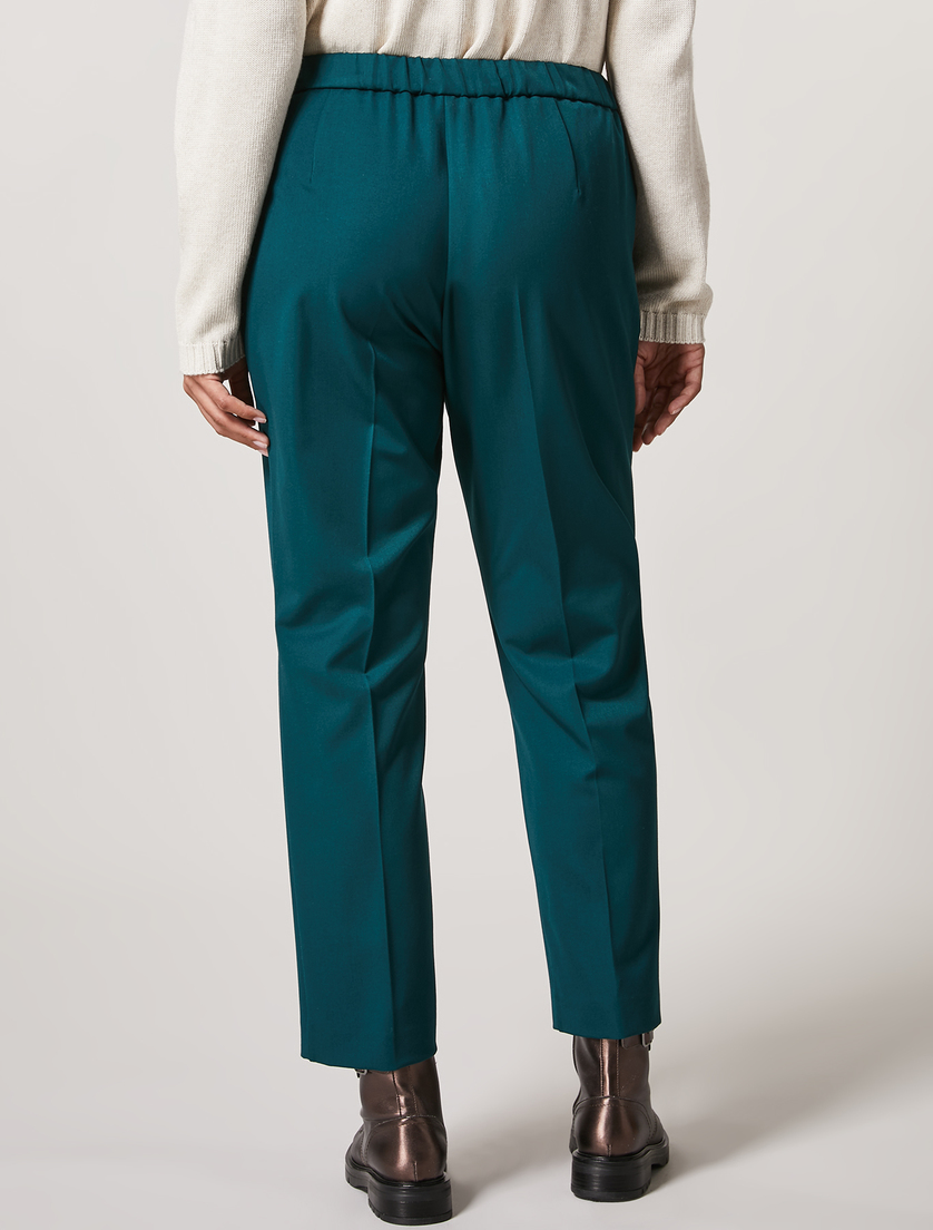 Hose aus Viskosemischung - Dunkelgrün - Marina Rinaldi - 4