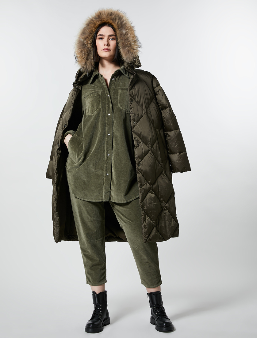 Hose aus elastischem Samt - Armee Grün - Marina Rinaldi - 5