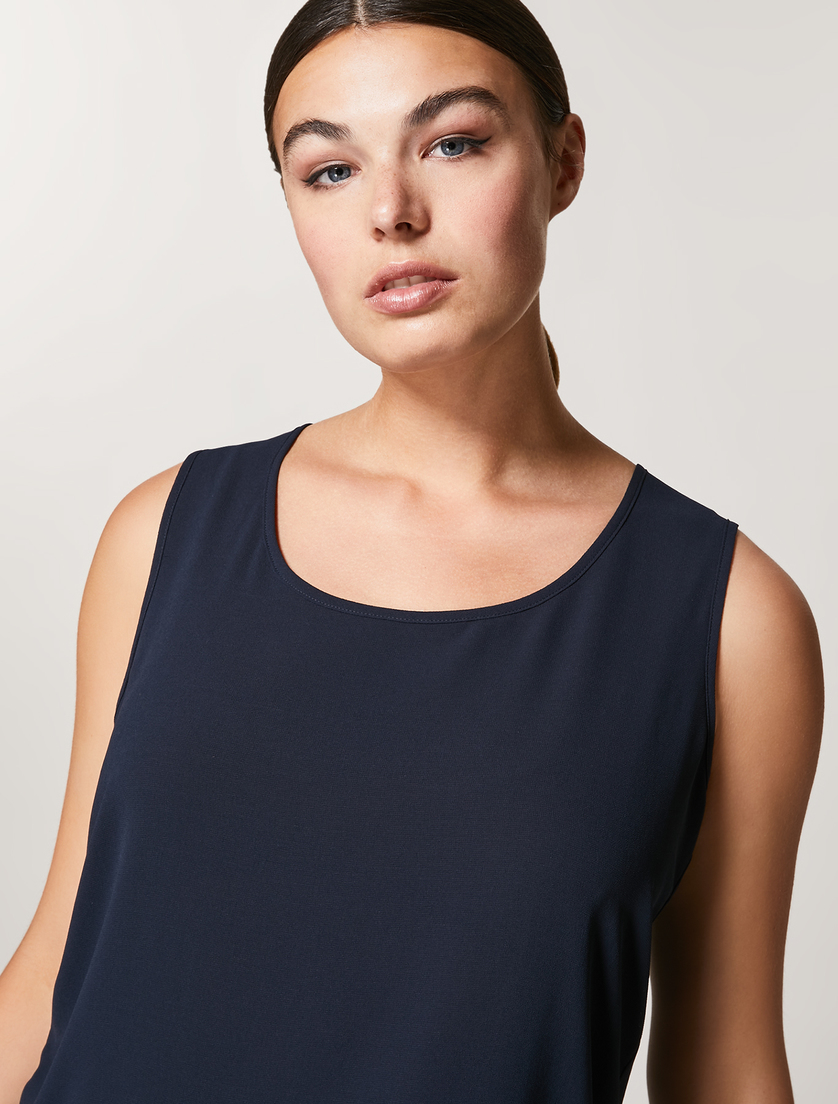 Georgette top - Dark navy - Marina Rinaldi - 2