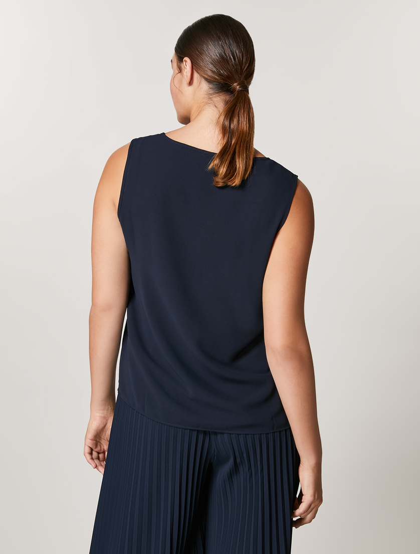 Georgette top - Dark navy - Marina Rinaldi - 3