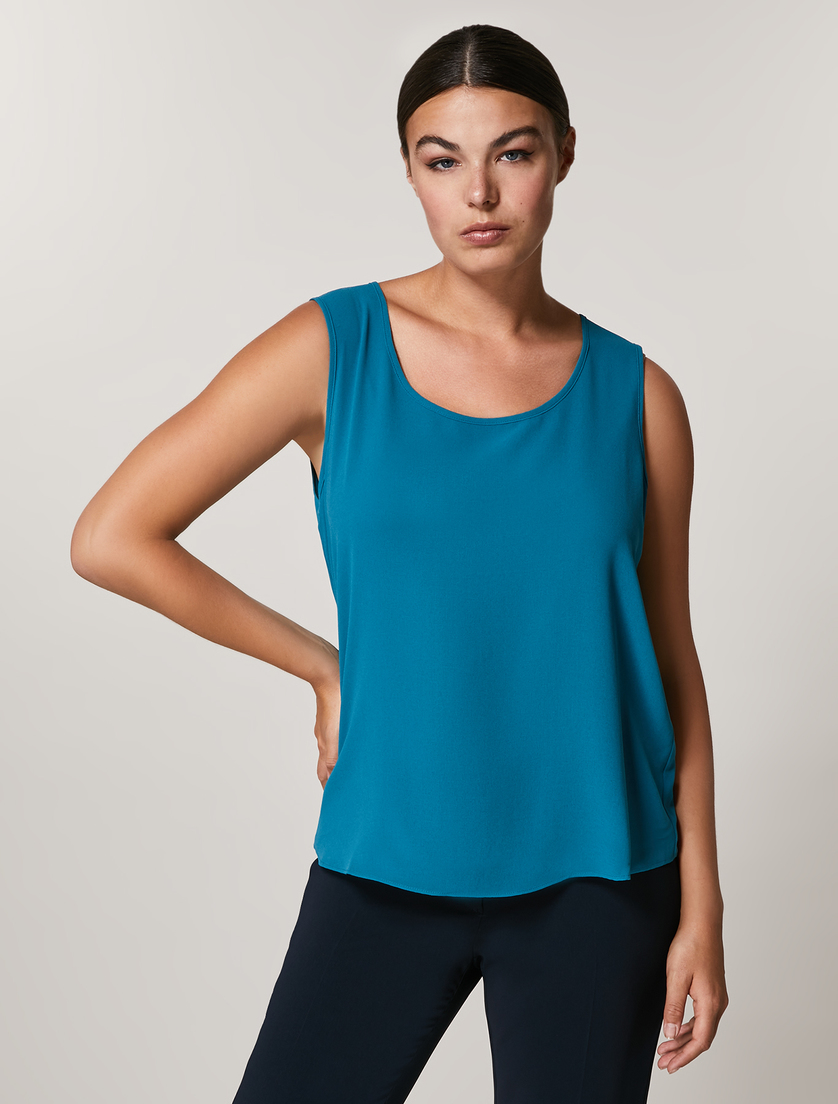 Georgette top - Dark green - Marina Rinaldi