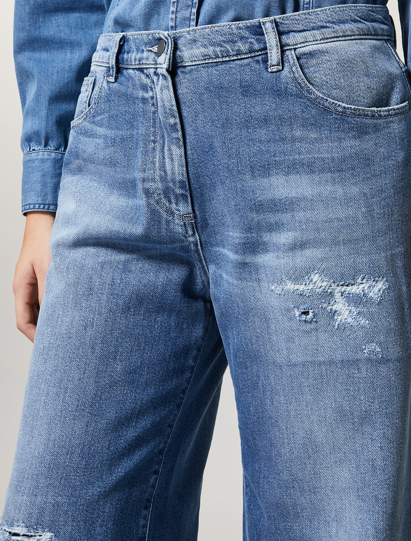 Cotton denim jeans - Ski blue - Marina Rinaldi - 3