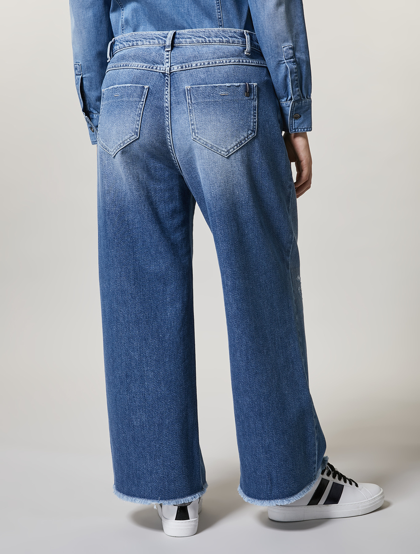 Cotton denim jeans - Ski blue - Marina Rinaldi - 4