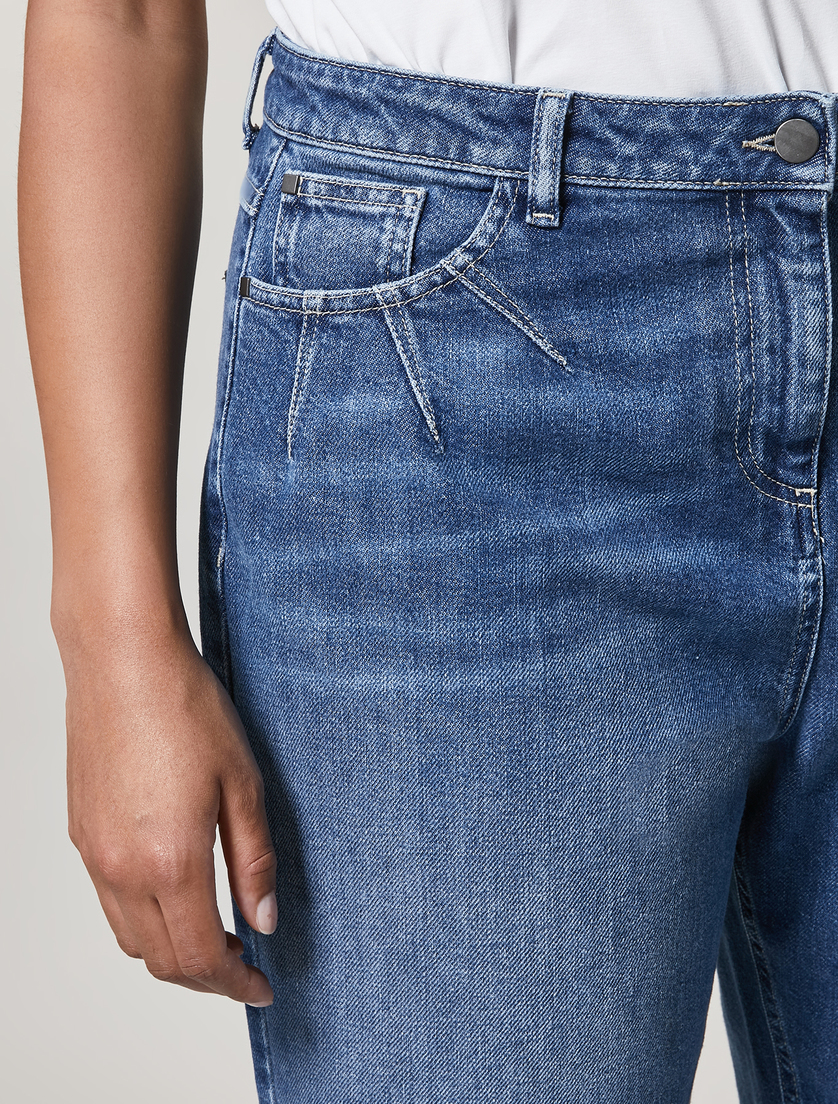 Cotton denim jeans - Ski blue - Marina Rinaldi - 3