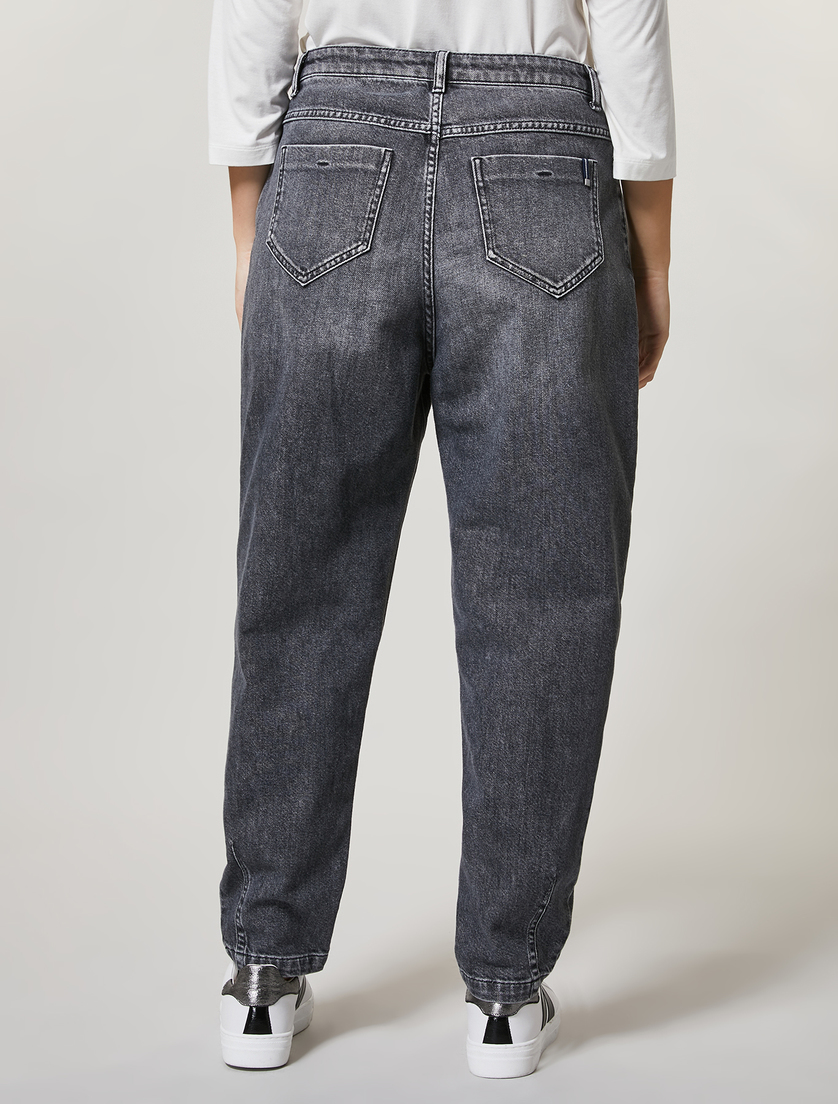 Cotton denim jeans - Dark grey - Marina Rinaldi - 4