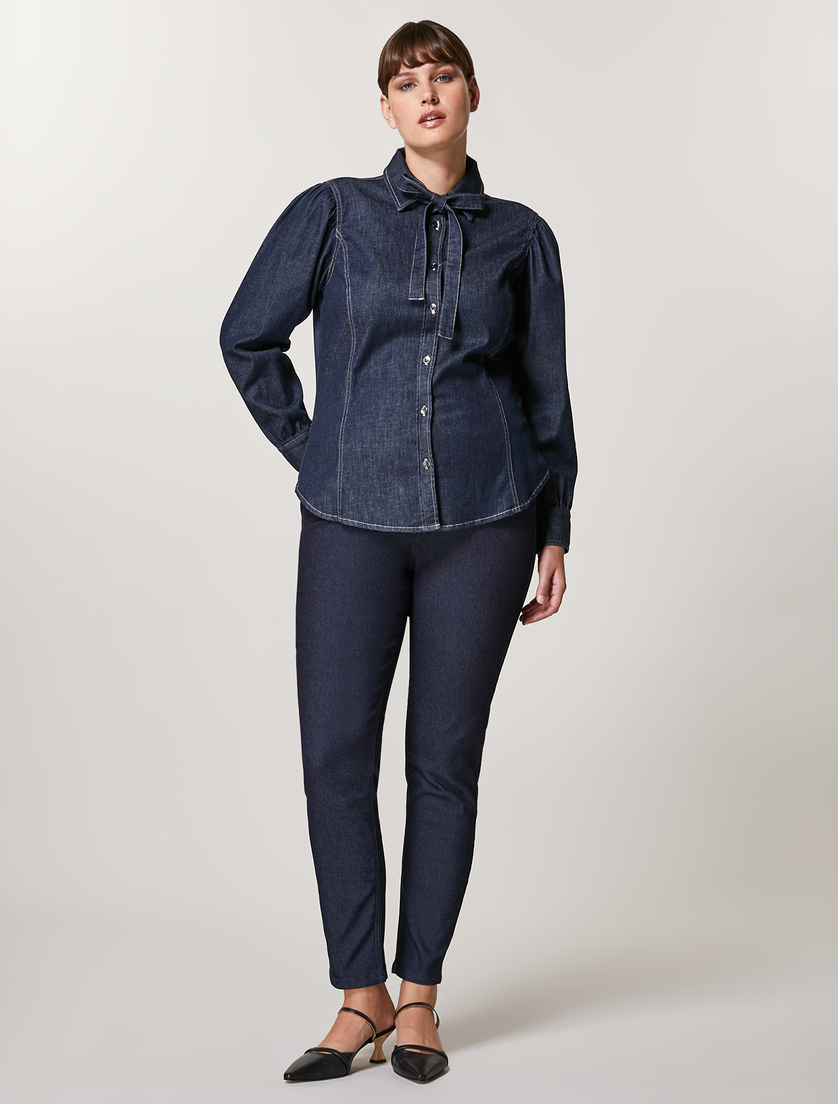 Leggings aus Denim - Dunkelblau - Marina Rinaldi