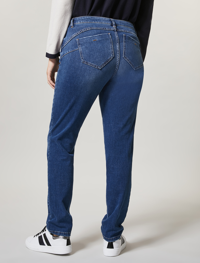 Shaping-fit denim jeans - Dark navy - Marina Rinaldi - 4