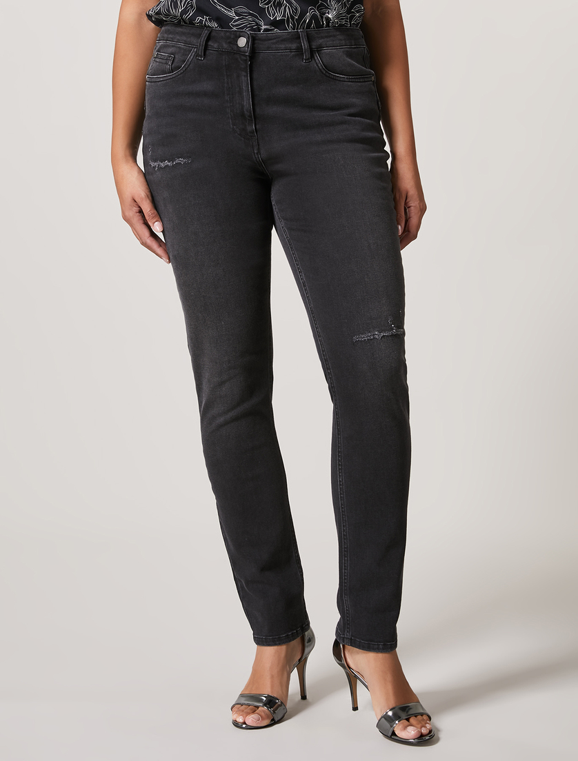 Shaping-fit denim jeans - Black - Marina Rinaldi - 2