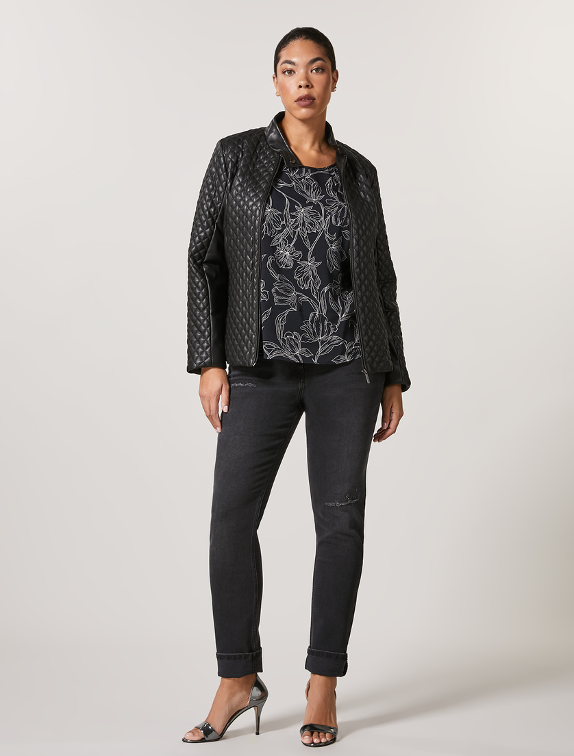 Shaping-fit denim jeans - Black - Marina Rinaldi - 5
