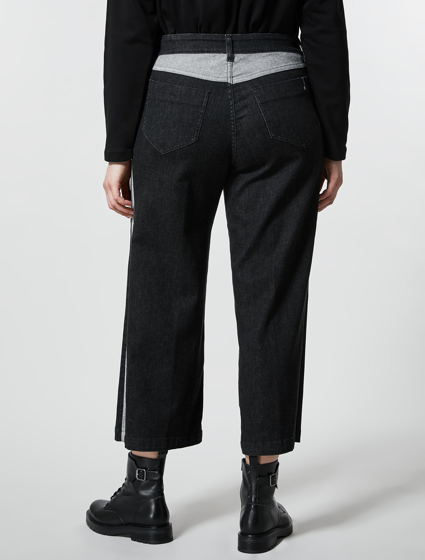 Cropped Jeans aus Stretch Denim - Schwarz - Marina Rinaldi - 5