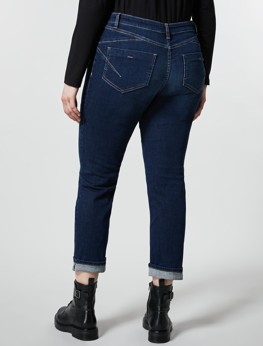 Perfect-fit stretch denim jeans - Dark navy - Marina Rinaldi - 4