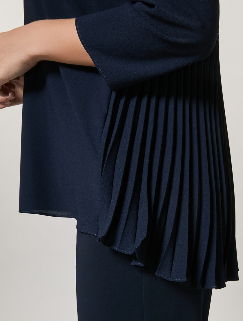 Bluse aus Crêpe - Dunkelblau - Marina Rinaldi - 2