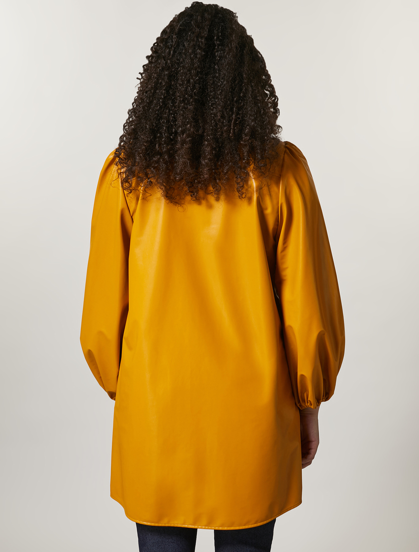 Coated fabric dress - Mustard - Marina Rinaldi - 3