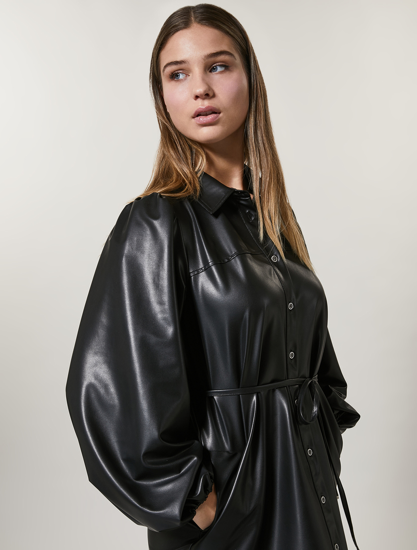 Coated fabric dress - Black - Marina Rinaldi - 2