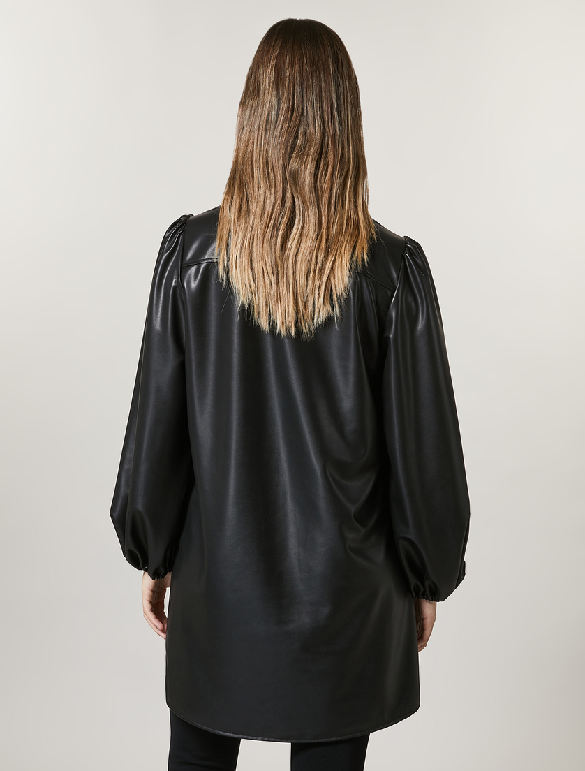 Coated fabric dress - Black - Marina Rinaldi - 3