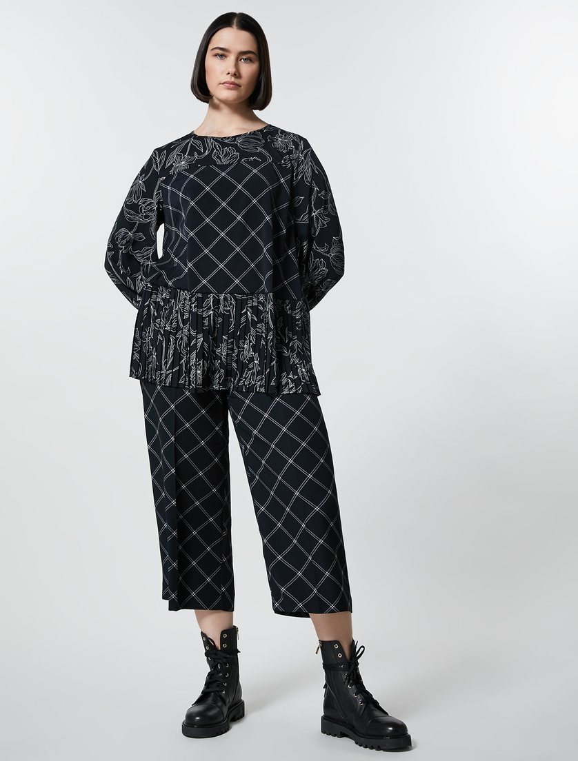 Kleid aus Crêpe de Chine - Dunkelblau - Marina Rinaldi - 4